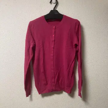 베네통 핑크 가디건 긴팔