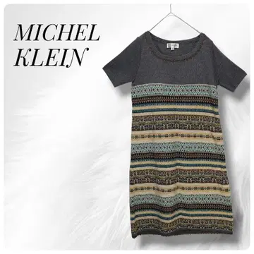 미쉘클랑 MICHEL KLEIN 반팔 니트 원피스 38