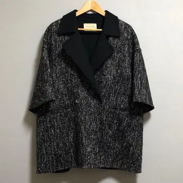 새상품급 UNITED ARROWS 슬라브 트위드 코트 정가 88,000엔