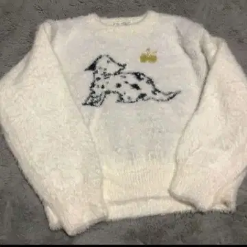 로페피크닉 도그 모티브 자카드 니트