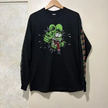 Rat Fink 롱T 소매 프린트 뚫기