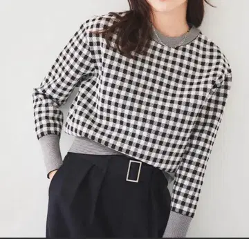 언타이틀 상의 깅엄 체크 모노톤 UNTITLED 신상