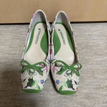 COULEUR VARIE 꽃무늬 플랫슈즈 23.5cm