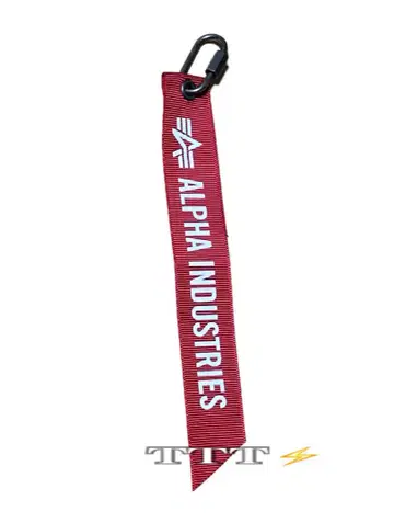 ALPHA INDUSTRIES 알파 인더스트리즈 빨간 리본 빨간 택