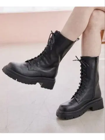 Heather 레이스업 미들 부츠 L 사이즈