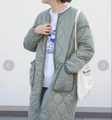 레어 컬러 Shinzone 퀼팅 코트 세이지