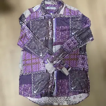 ETRO 패치워크 긴팔 셔츠 XL