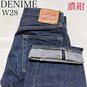 다크 네이비 DENIME 드님 셀비치 데님 66 모델 W28 빨간 귀