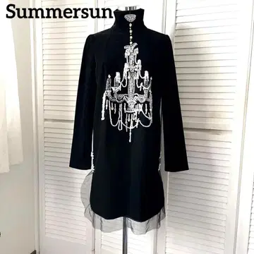 미사용 Summersun 샹들리에 비쥬&튤 벨로아 원피스