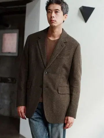 M 사이즈 셋업 Alpaca Tweed Tailored Jacket