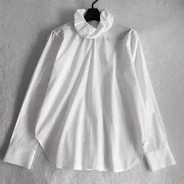 CLANE 클라네 BALLOON NECK 셔츠 화이트 사이즈 1
