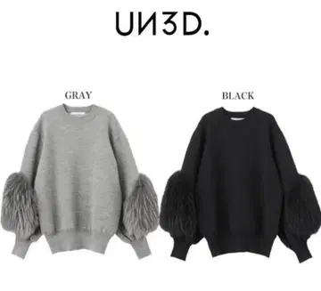 UN3D. 퍼 니트 탑