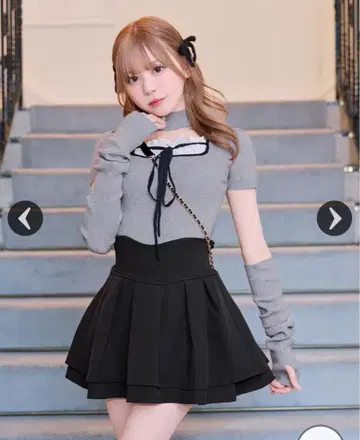 미셸 마카롱 슬림 레그 스커트