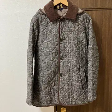 LAVENHAM 체크 무늬 퀼팅 자켓 36