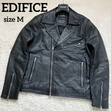 양가죽 에디피스 더블 라이더스 가죽 자켓 블랙 램 가죽 M