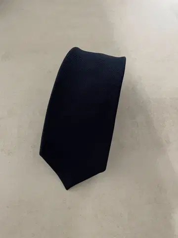 무지 실크 넥타이 네이비 Maker's Shirt