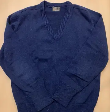 사이즈 L 70s 80s jcpenney V넥 니트 빈티지