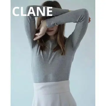새상품급 CLANE BASIC RIB CUT TOPS 베이지 사이즈 2