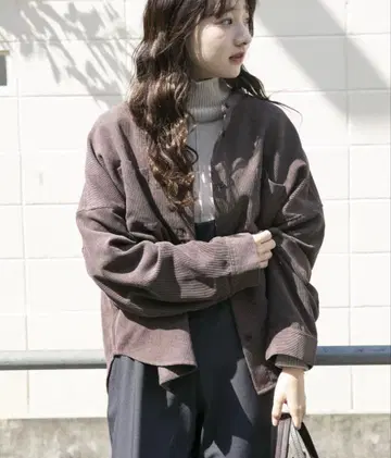 코듀로이 포켓 셔츠 코듀로이 셔츠 노카라