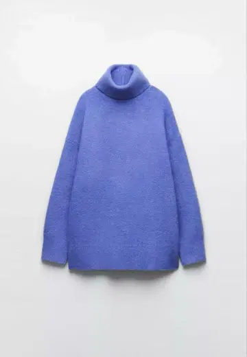 ZARA 오버 사이즈 소프트 니트 스웨터 거의 미사용 블루 니트 새상품급