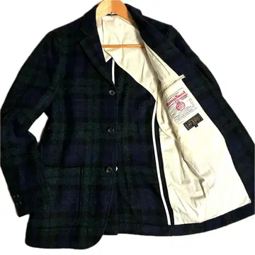 BEAMS PLUS x 해리스 트위드 블랙워치 타탄 자켓