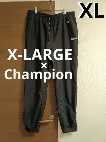 XLARGE x Champion NYLONPants BLACK XL