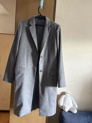 [ 미사용 새상품 ] UNIQLO 울 캐시미어 체스터 코트 그레이 M