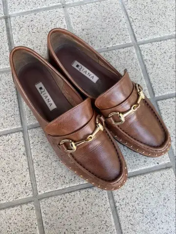 D.IANA 브라운 로퍼 23cm