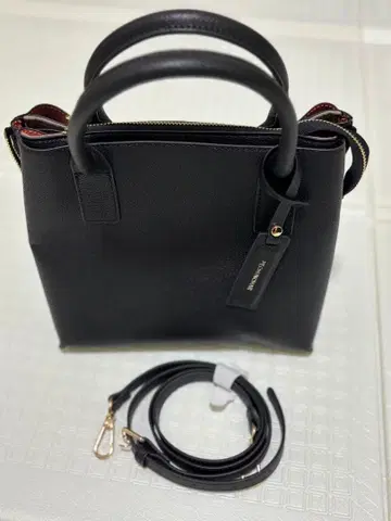 PECHINCHAR 블랙 가죽 핸드백