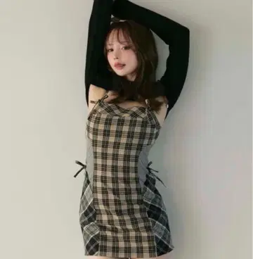 andmary 체크 원피스