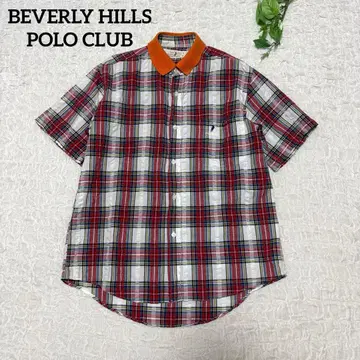 BEVERLY HILLS POLO CLUB*반팔 체크 셔츠*M