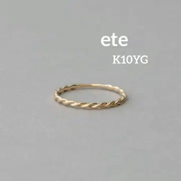 ete K10YG 레이어드 트위스트 링