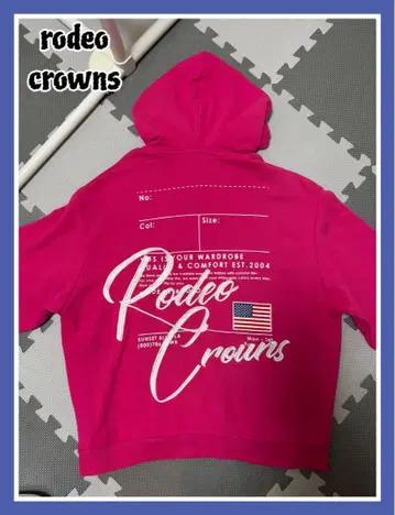 RODEO CROWNS 백 프린트 후드티