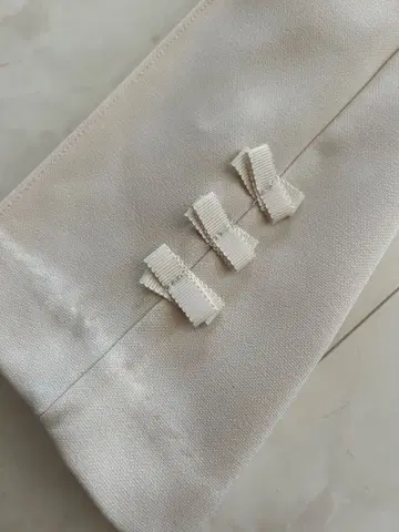 fitmore 밑단 리본 팬츠 아이보리 M