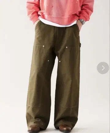 [ 미사용 새상품 ] Double Knee Loose Fit Pants