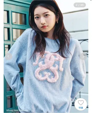 스나이델 로고 모티브 맨투맨 그레이