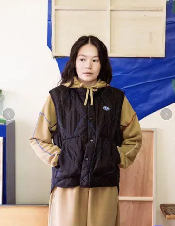 PAMM 시계 태엽 아가일 퀼팅 베스트