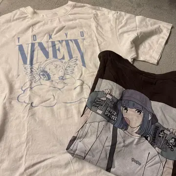 9090 overprint 콜라보 t셔츠 세트 M