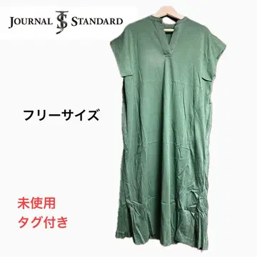 JOURNAL STANDARD V넥 원피스 프리 사이즈 그린 미사용