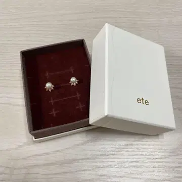 ete 펄 디자인 귀찌 로즈 골드 핑크 골드