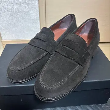 B:MING byBEAMS 다크 브라운 스웨이드 로퍼 25.5cm