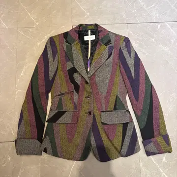 EMILIO PUCCI 기하학 패턴 자켓 38
