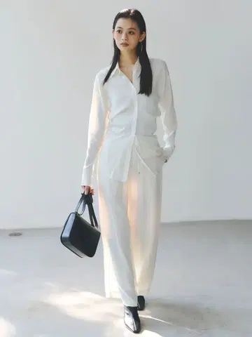 anuans 실크 릴랙스 와이드 팬츠