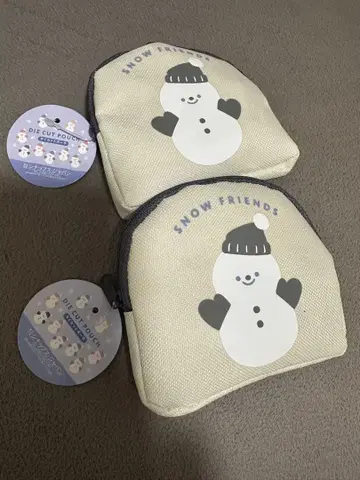 캔두 파우치 눈사람 SnowMan 블랙 2개 세트 메구로 렌