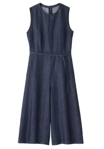 무인양품 헴프 혼방 데님 점프수트 S 올인원 네이비