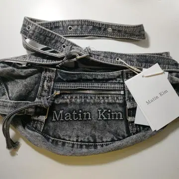 Matin Kim 데님 숄더백 블랙