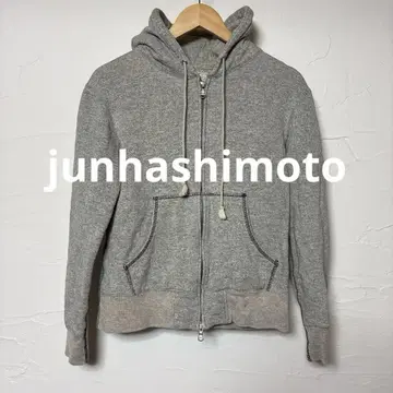 junhashimoto 풀 집업 울 후드티/그레이