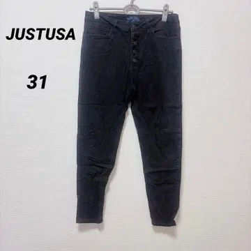 JUSTUSA [ 31 ] 블랙 스키니 데님