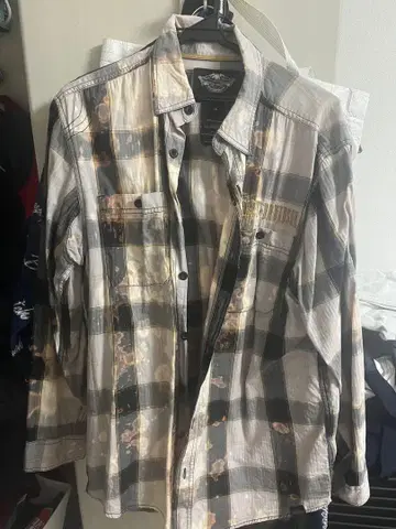 Harley Davidson 체크 무늬 셔츠 M