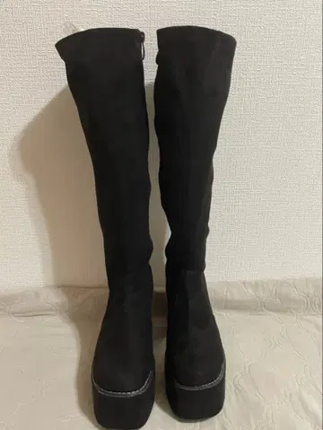 attagirl 블랙 스웨이드 롱 부츠